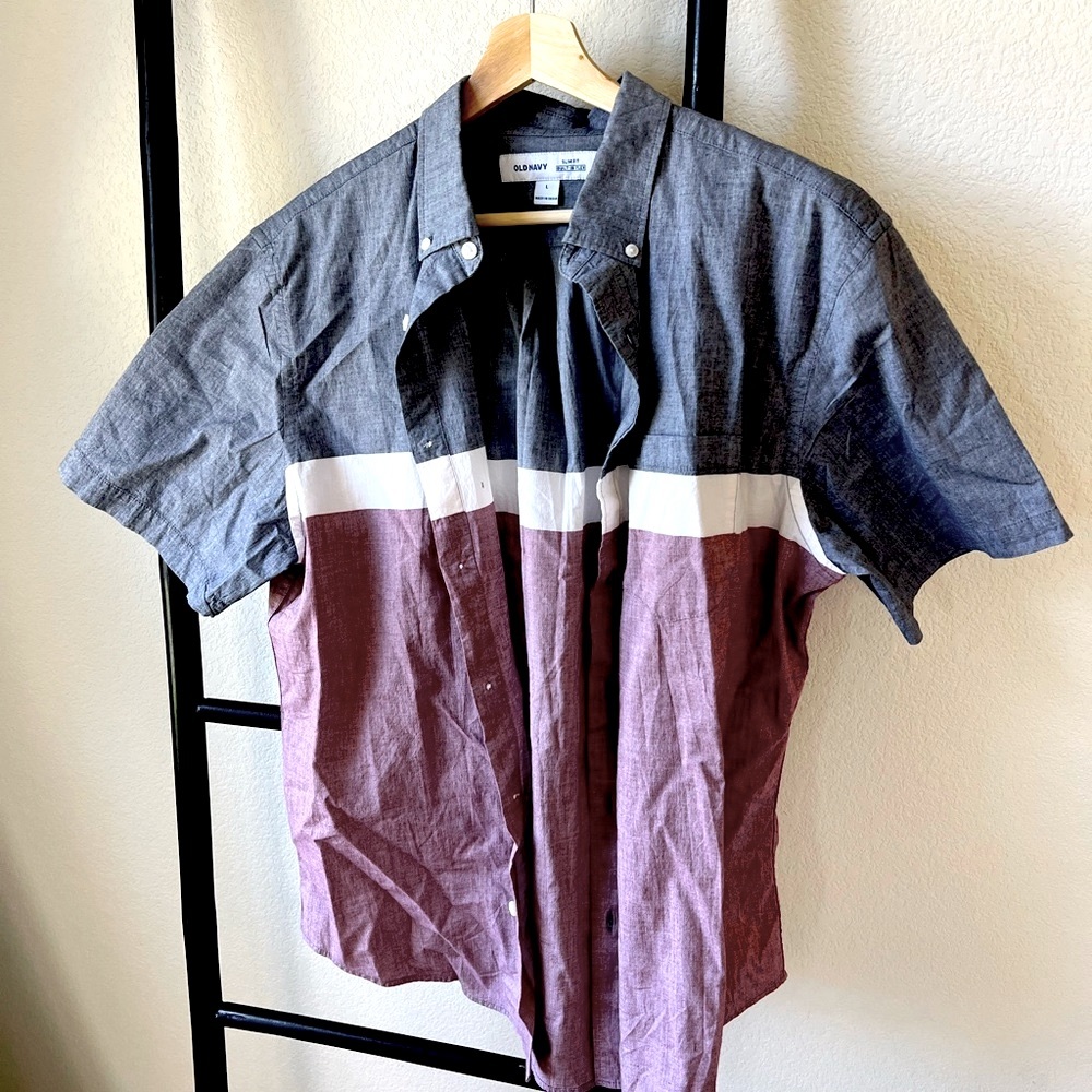 Old Navy Mens L short sleeve button down